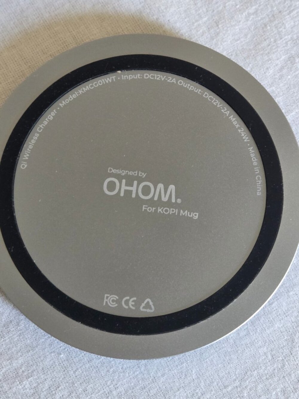 OHOM for KOPI Mug Wireless Charger Pad for Phones and Mug